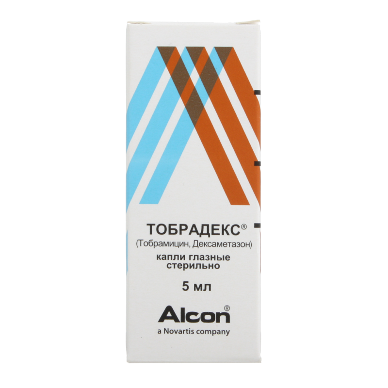 Тобрадекс капли глазные 1 мг/мл/3 мг/мл 5 мл