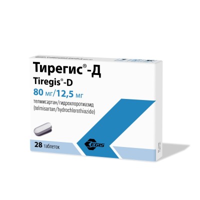 Тирегис-Д таблетки 80мг/12.5мг * 28